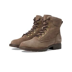 Born Codi Suede Taupe Brown Lace Up Boots Shoes Waterproof BR0031217 Size 8 1/2